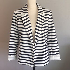 Chico’s Navy and White Blazer